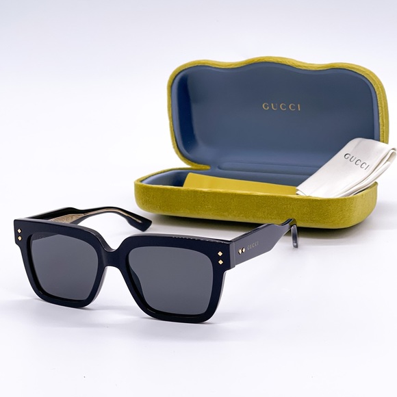 NEW GUCCI GG1084S 001 UNISEX SQUARE SUNGLASSES GUCCI - Picture 2 of 10